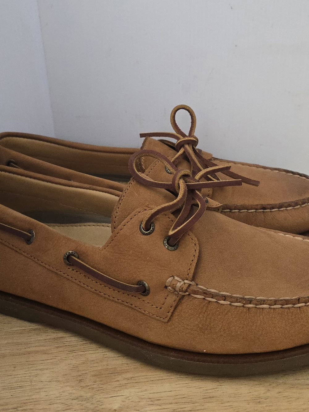 Sperry Men's Gold Cup Cognac Suede Leather Boat Shoes